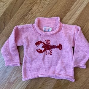 Pink Lobster Roll Neck Sweater Size 12 months